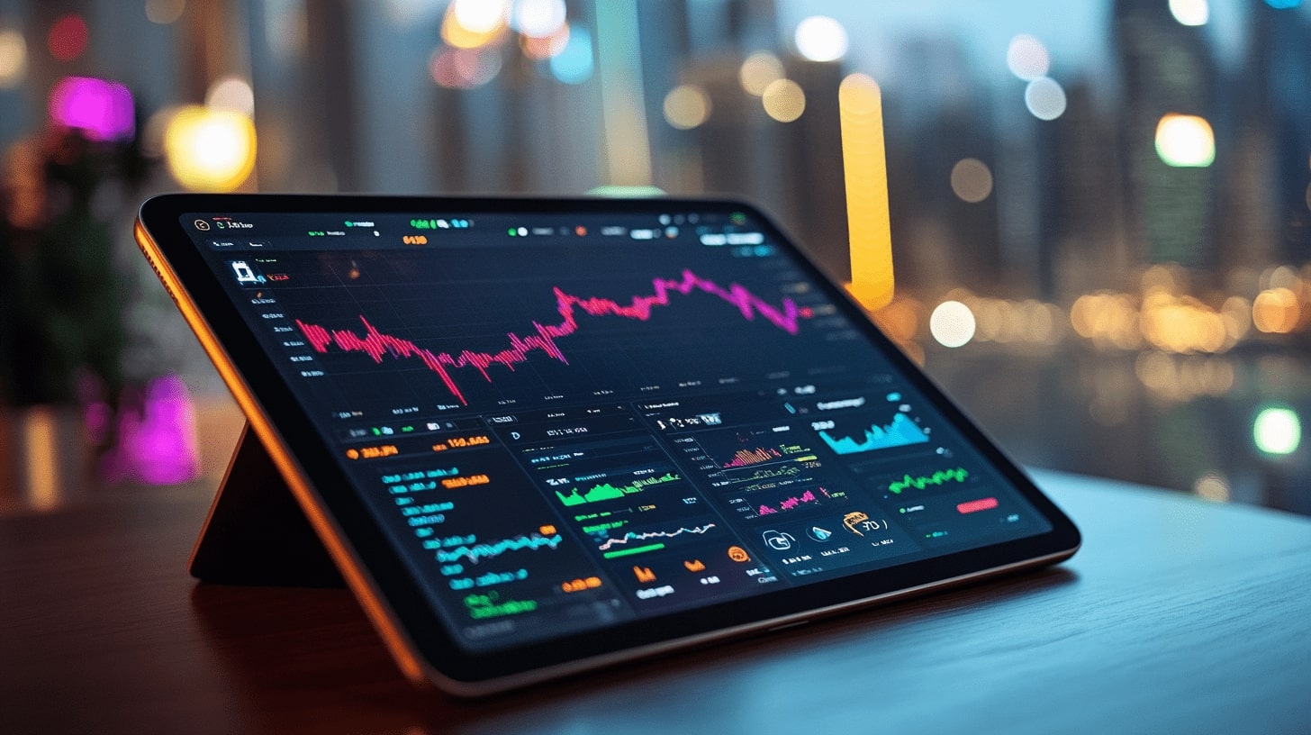 Gráficos financieros en tablet Graficos financieros en tablet - bitzer
